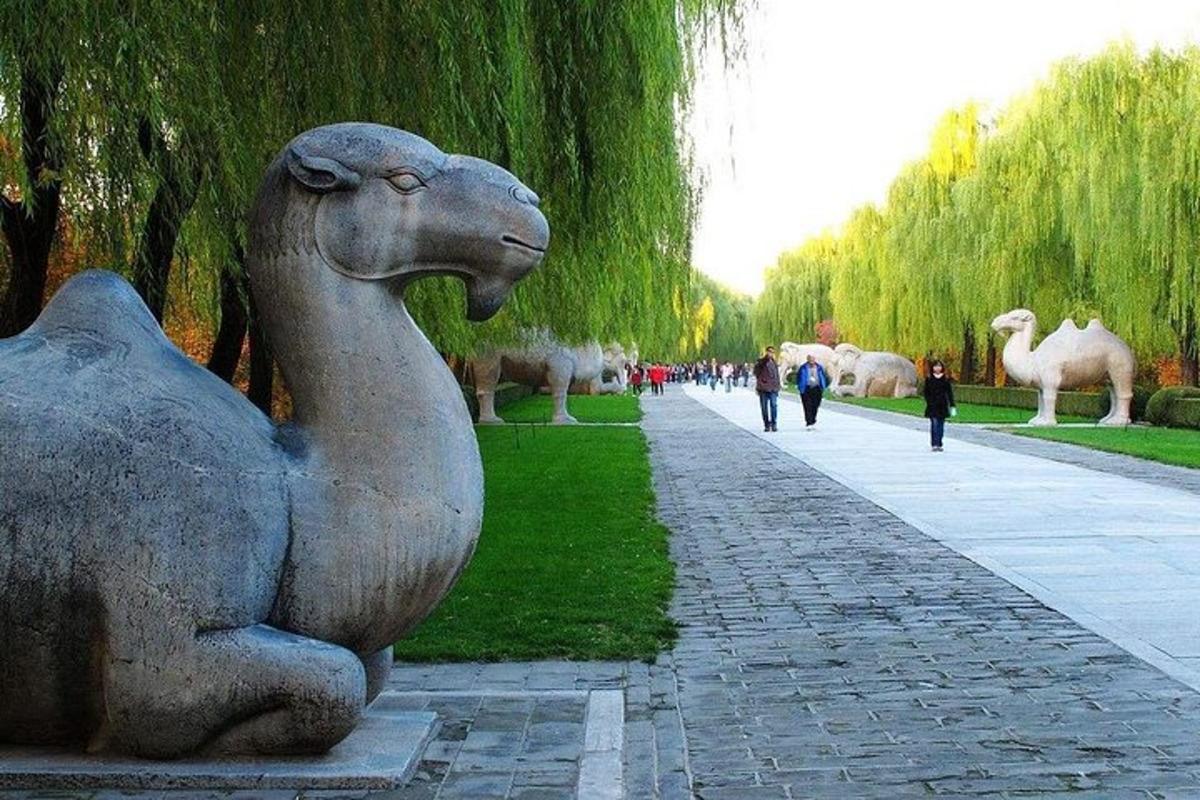 una statua di un'anatra seduta su un marciapiede