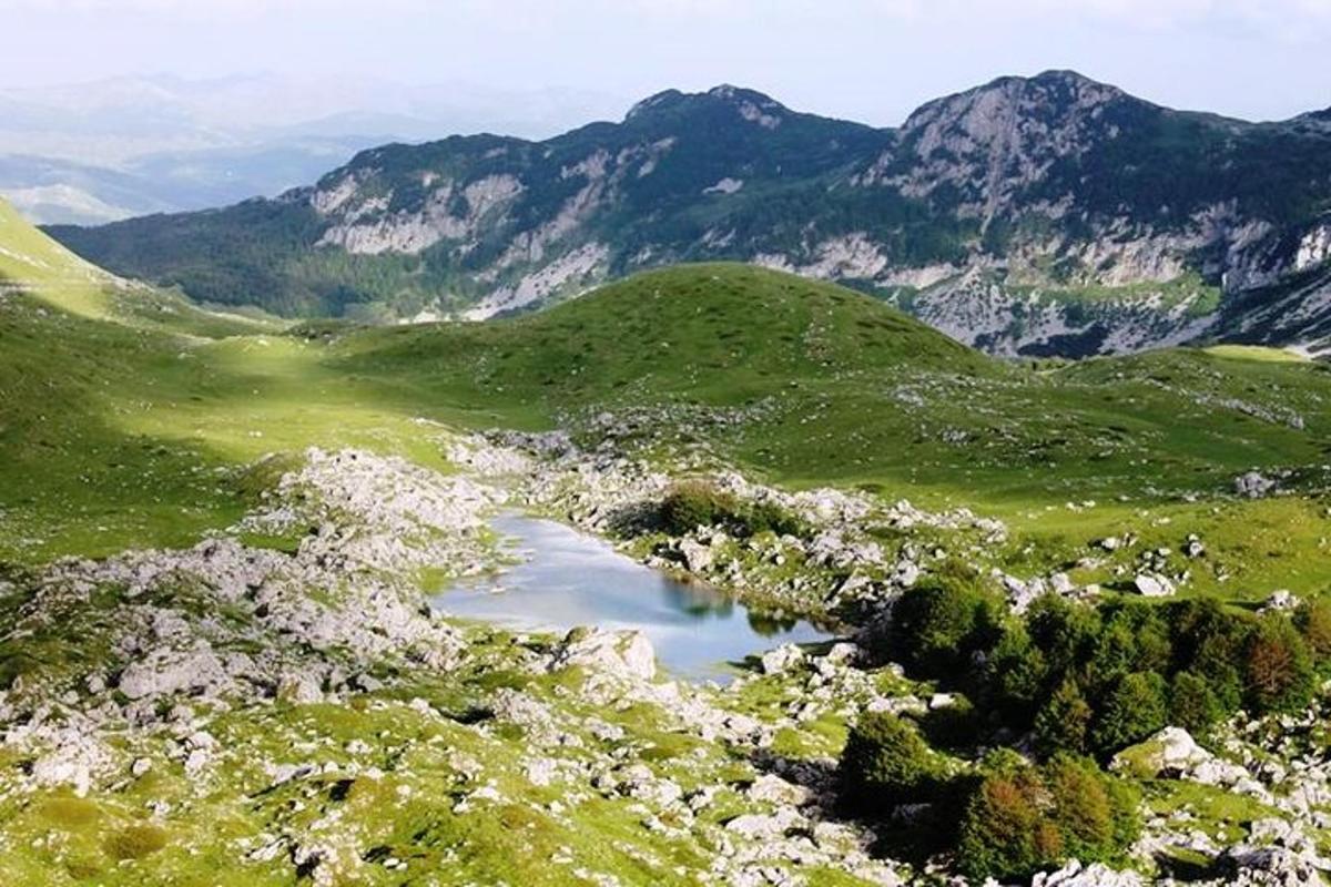 a view of a mountain valley with a river