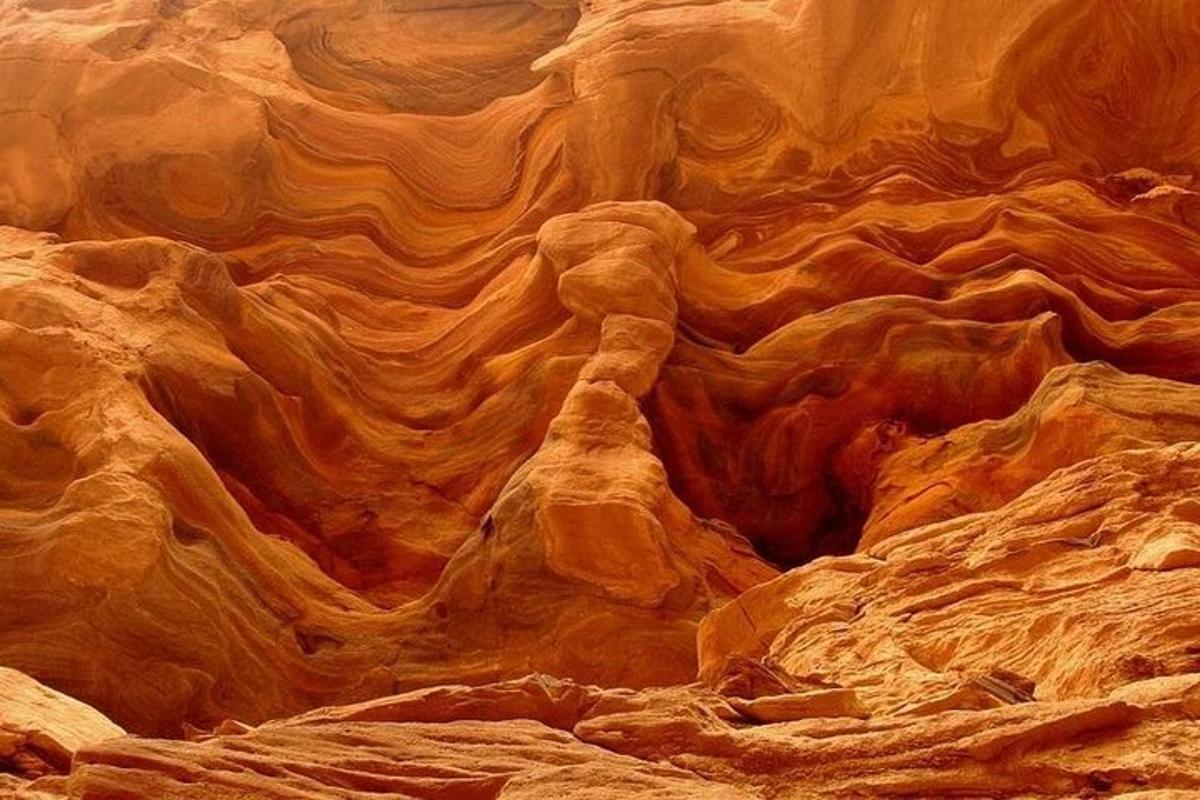 una vista de un cañón con rocas marrones