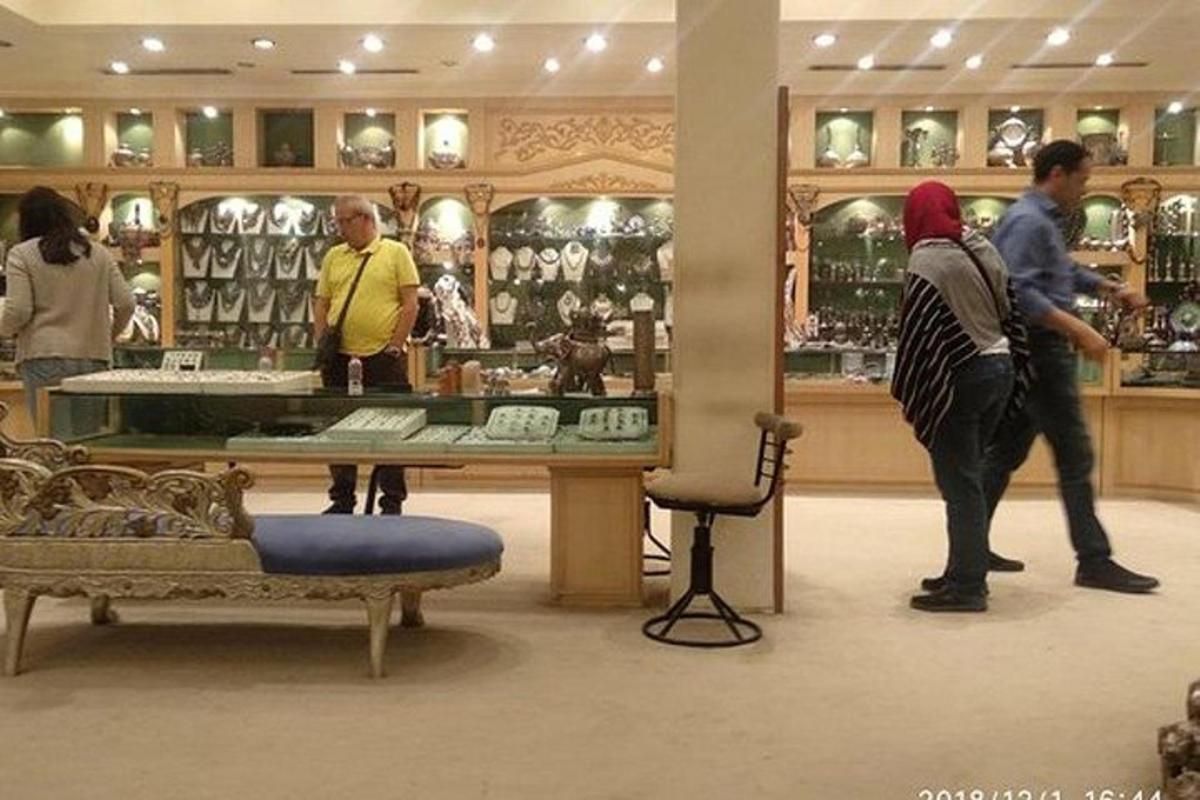 a group of people standing in a store