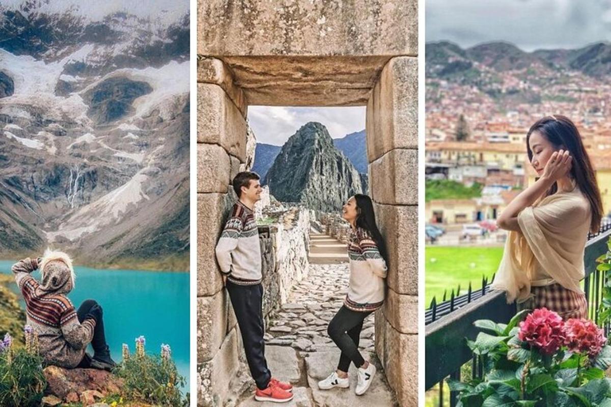 dve sliki moškega in ženske, ki stojita na vratih