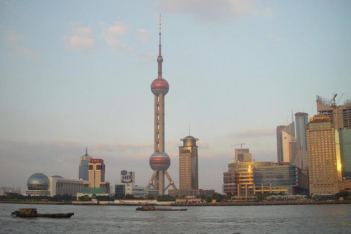 a view of a city with a river and buildings