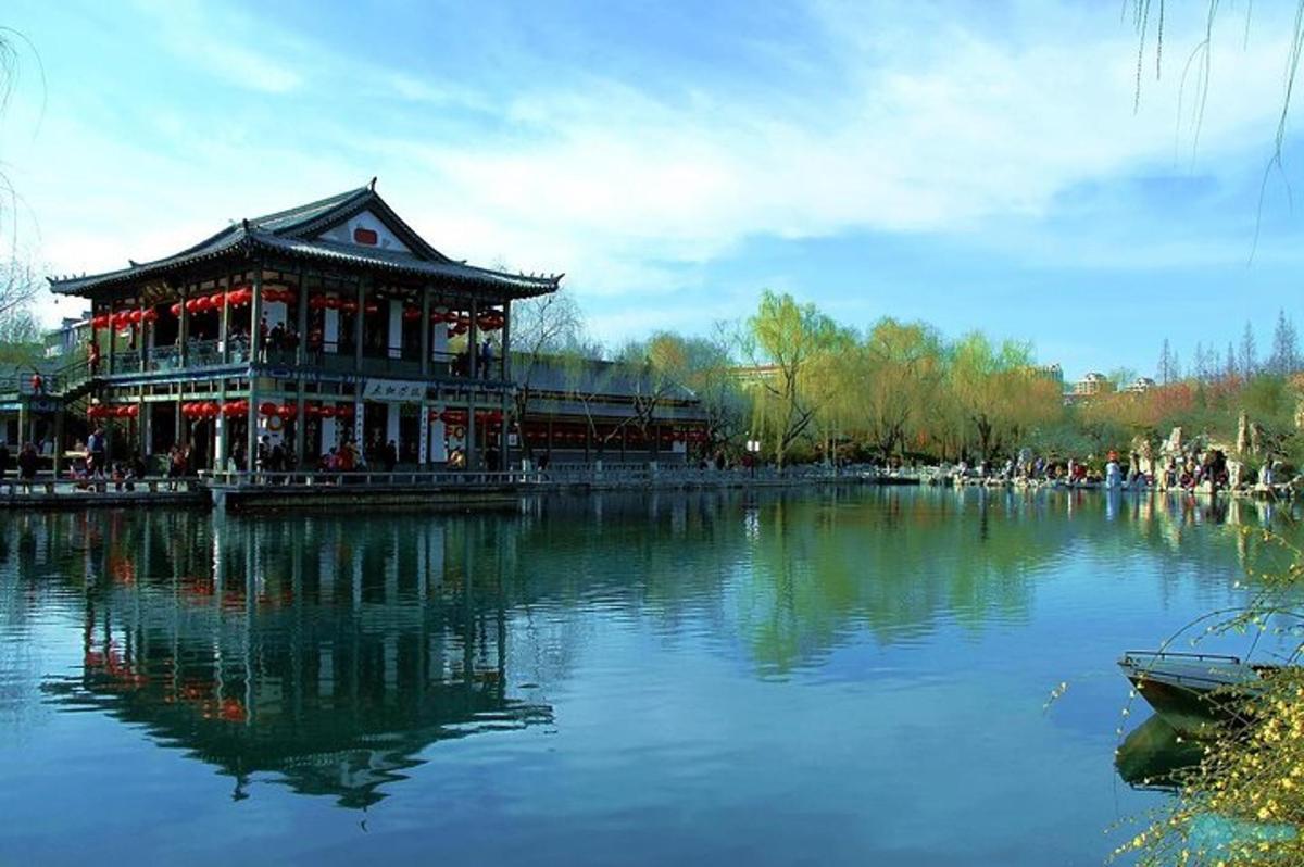 a building in the middle of a lake