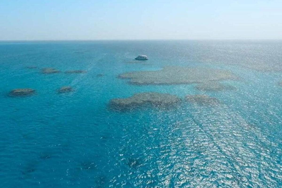 una vista aèria de l'oceà amb esculls