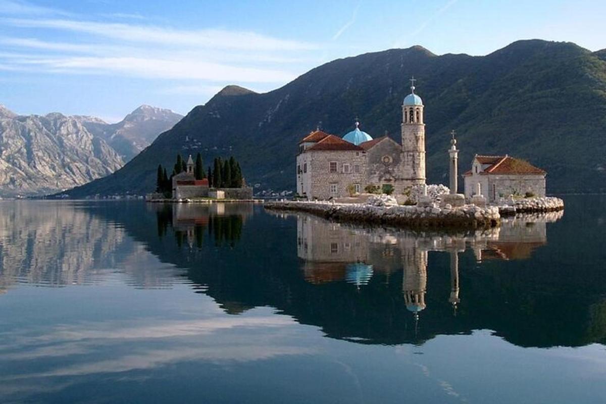 an island in the middle of a body of water