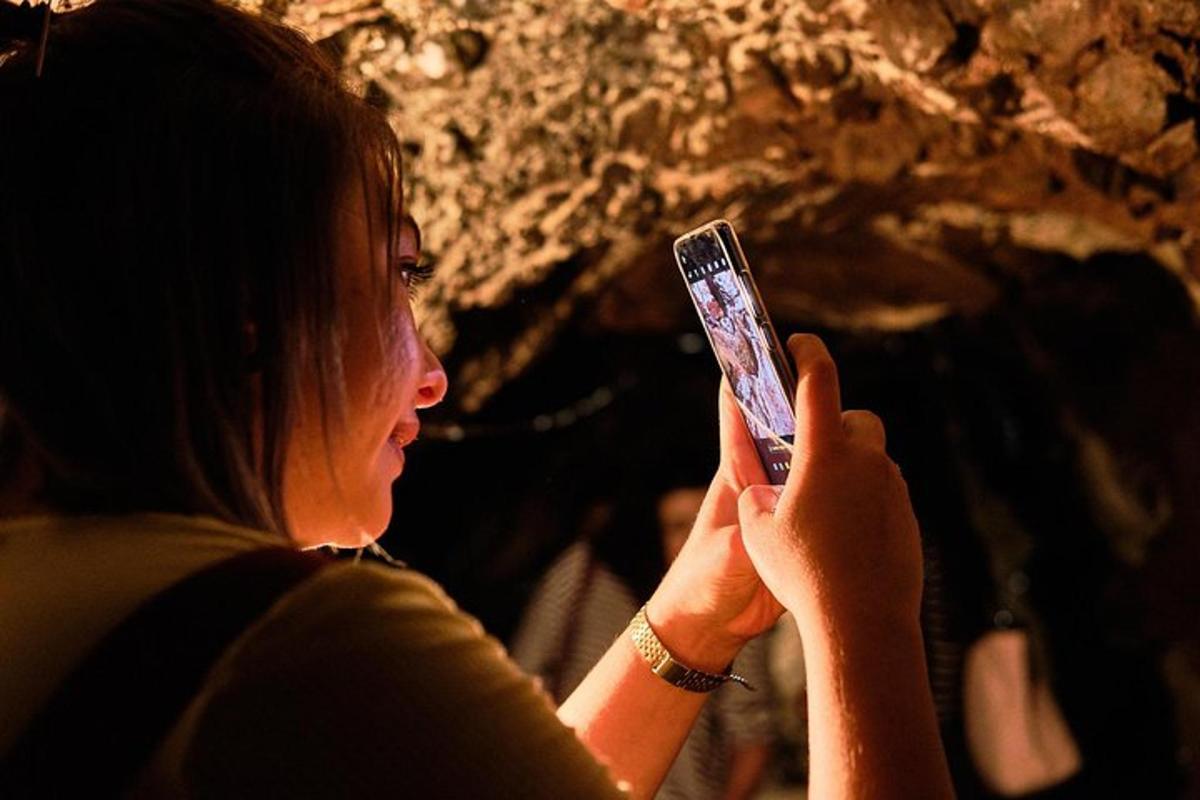 seorang wanita sedang melihat telefon bimbitnya