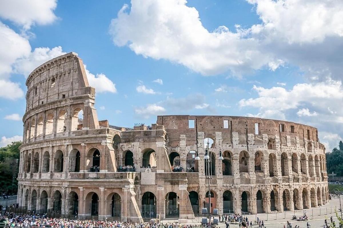 a large building with people standing in front of it