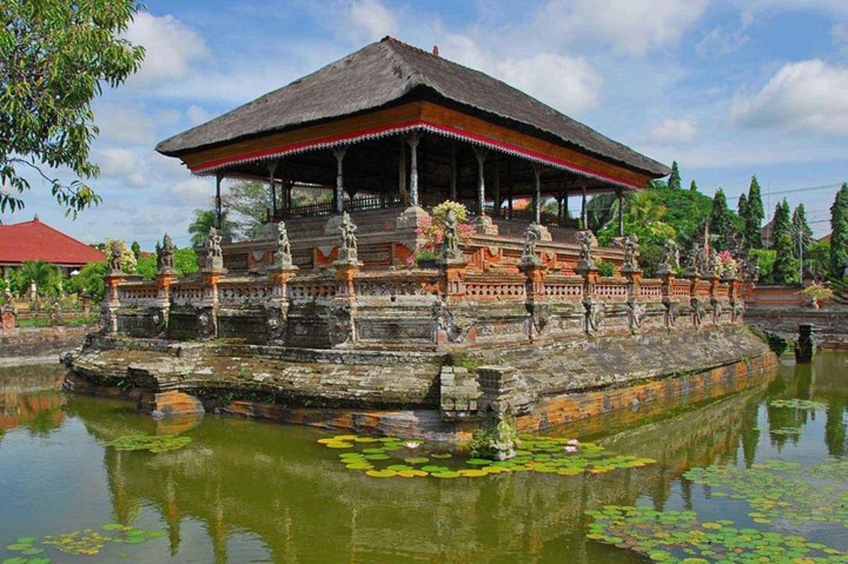 a building in the middle of a body of water