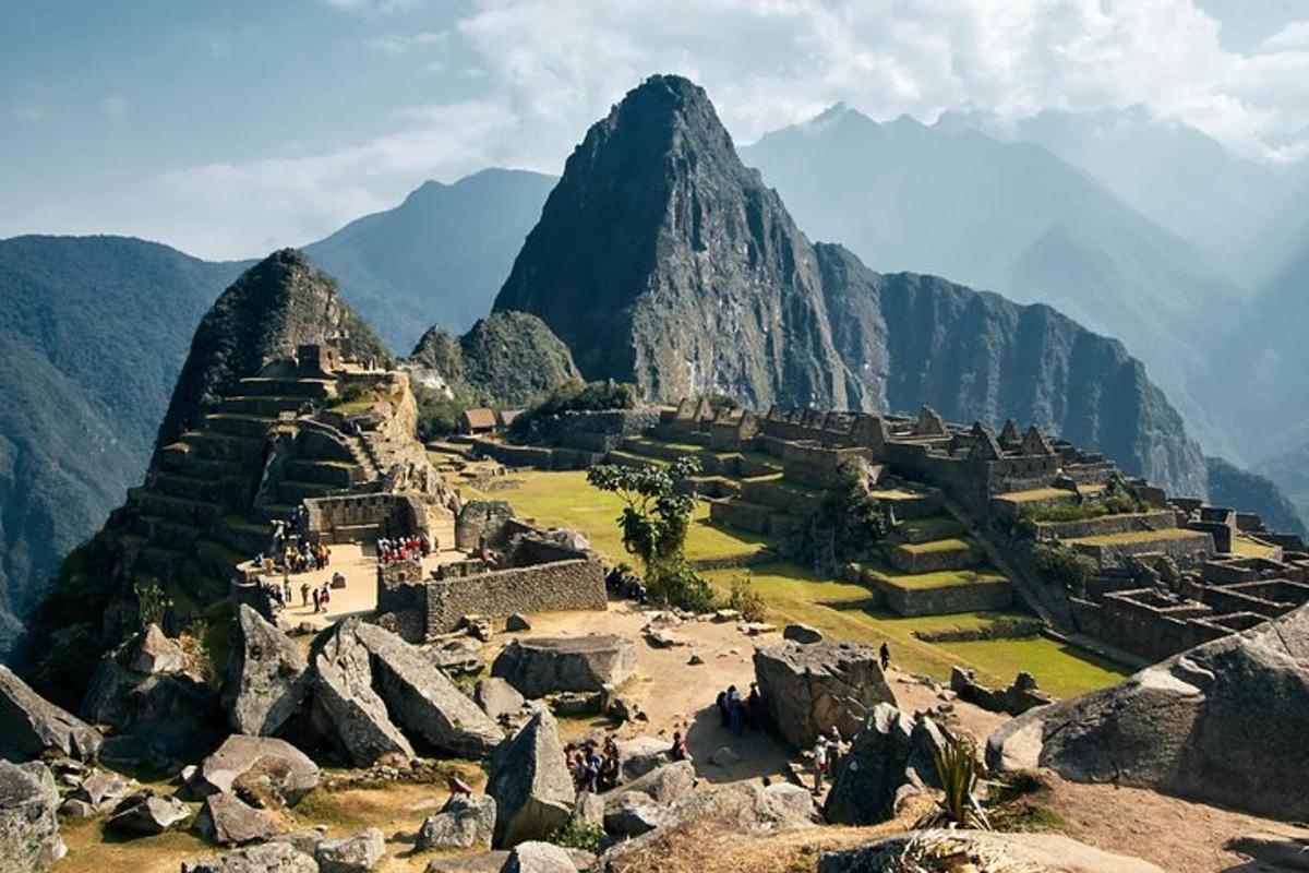 Útsýni yfir rústir Machu Picchu-fjallsins
