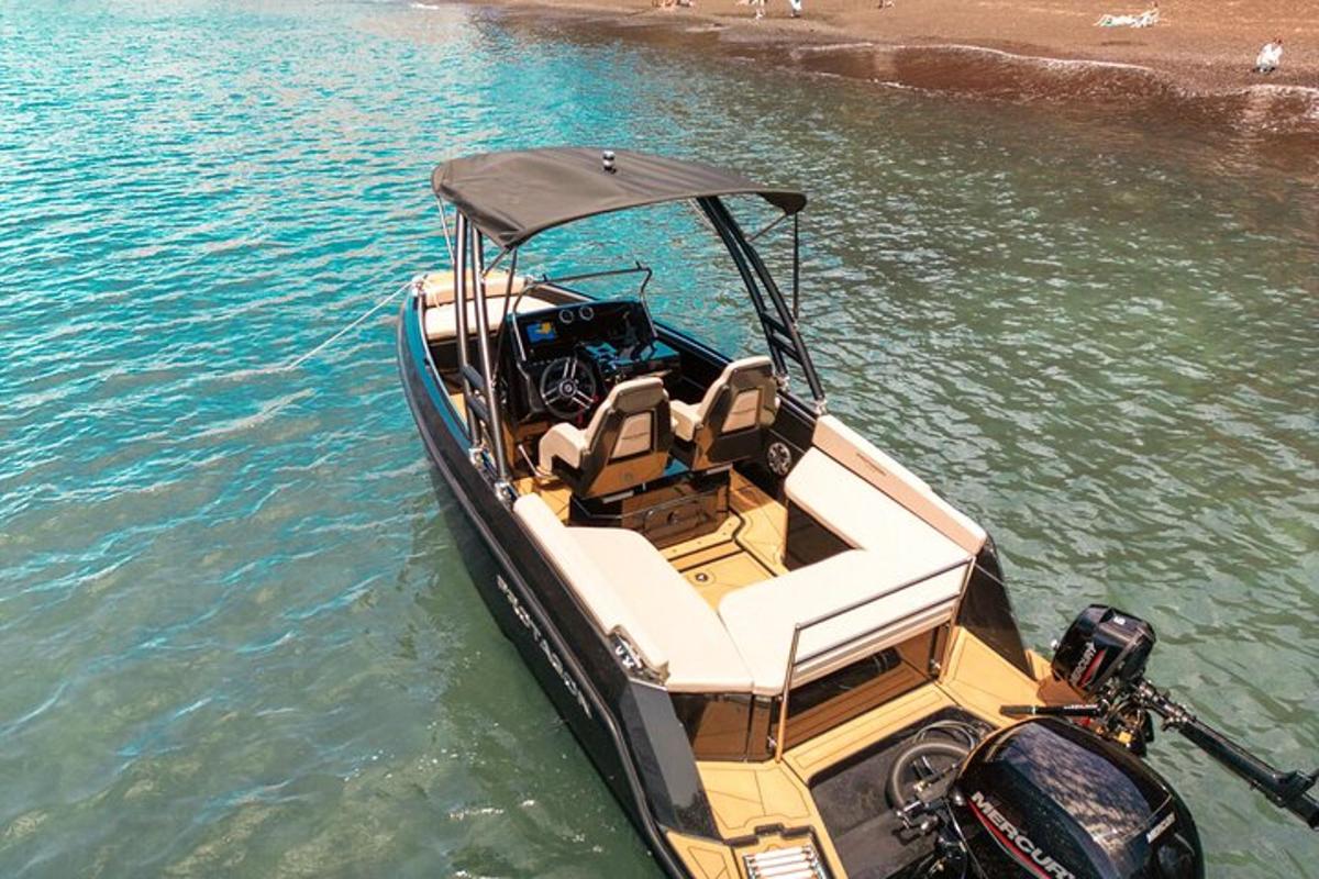 a boat in the water on a body of water