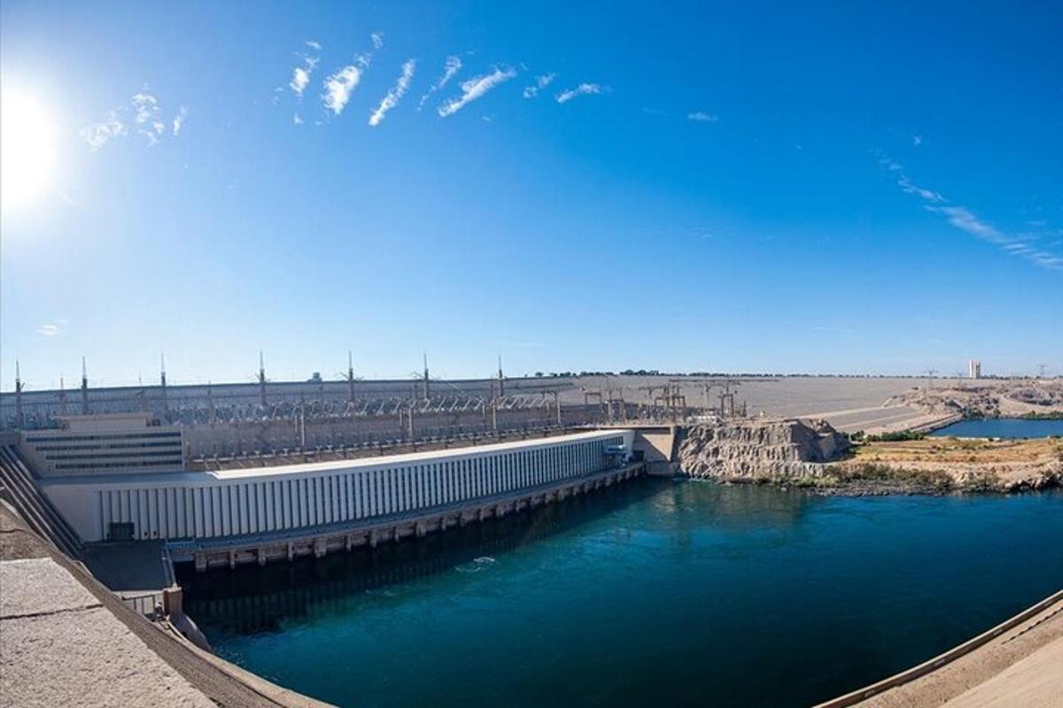 a large building next to a body of water