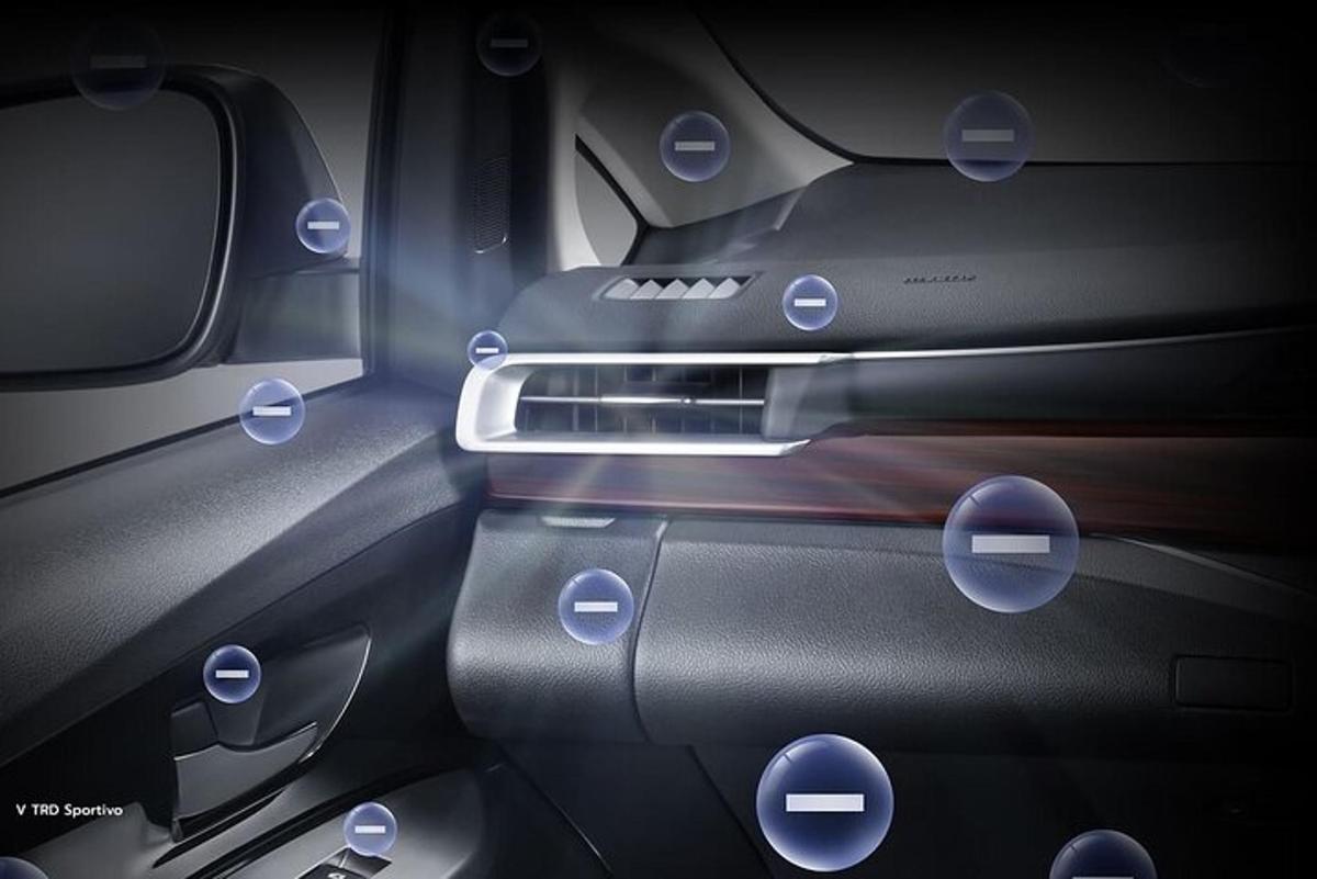 una vista dell'interno di un'auto