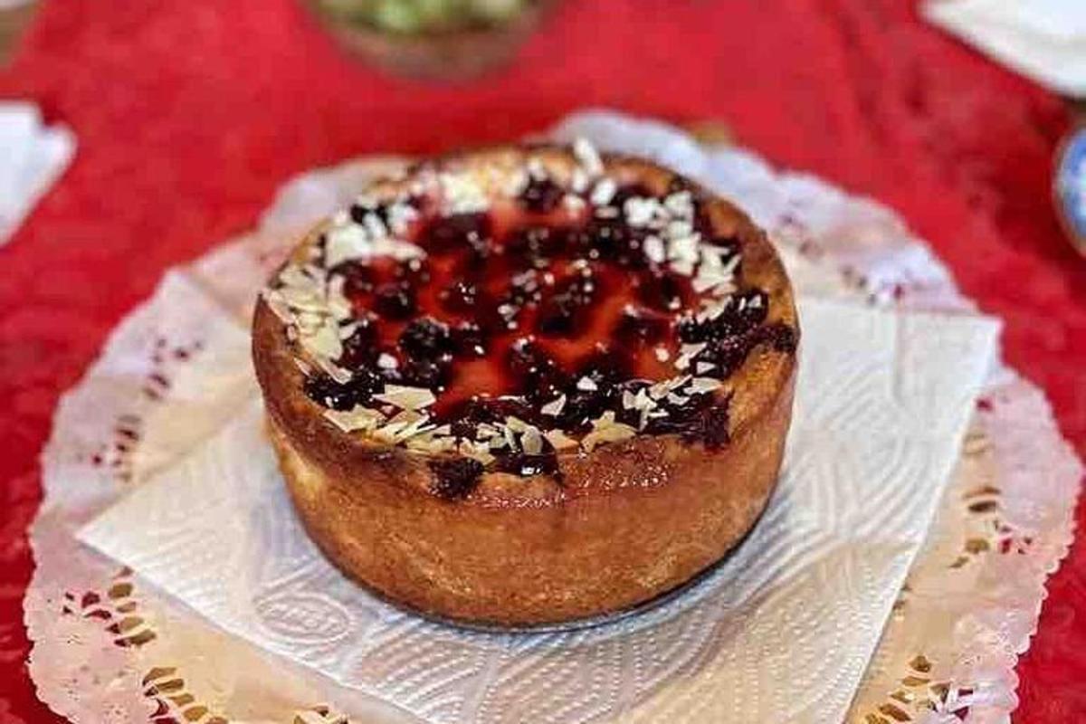 a cake sitting on a plate on a table