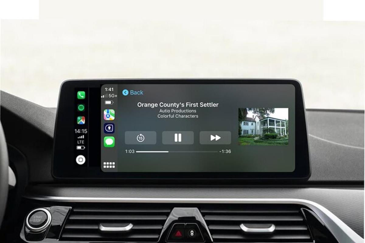 a tablet computer on the dashboard of a car