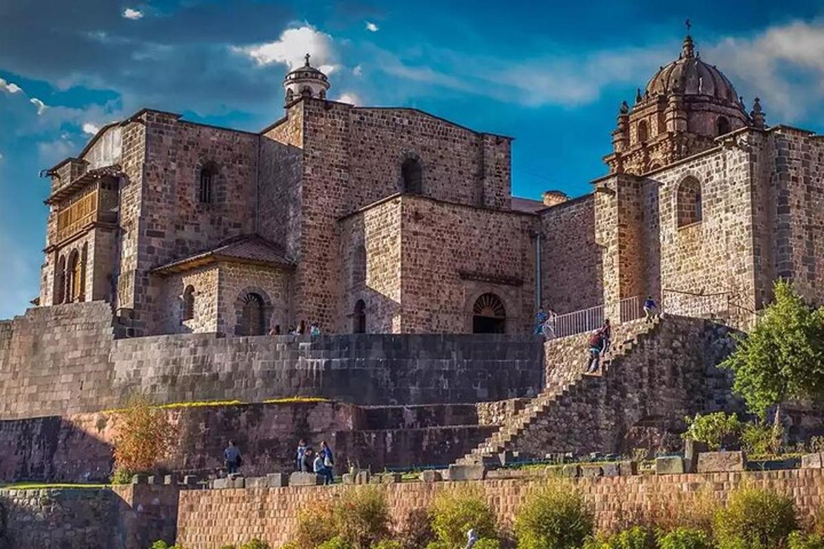 a large castle on top of a hill