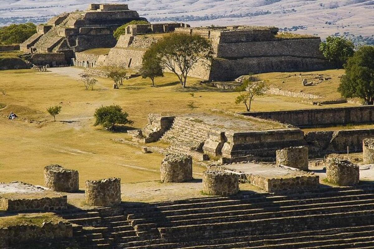 Un antiguo anfiteatro con ruinas en un campo.