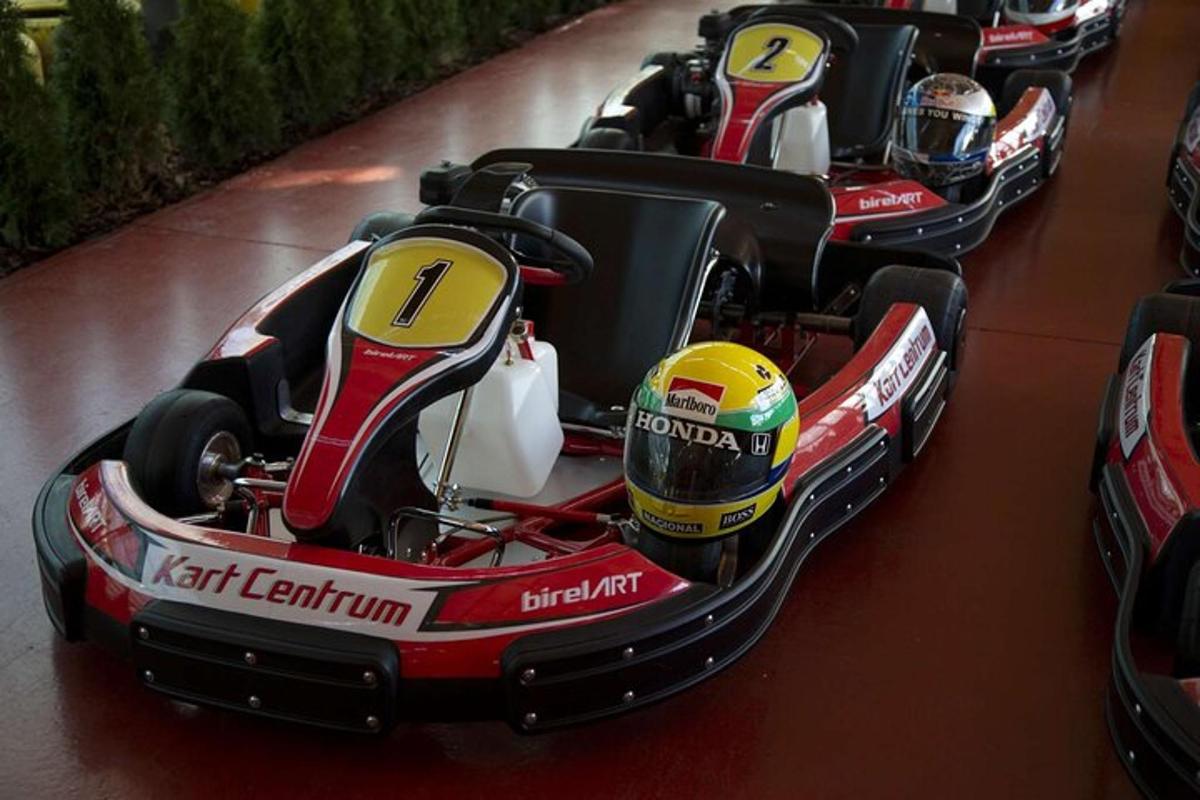 a row of racing cars on a track