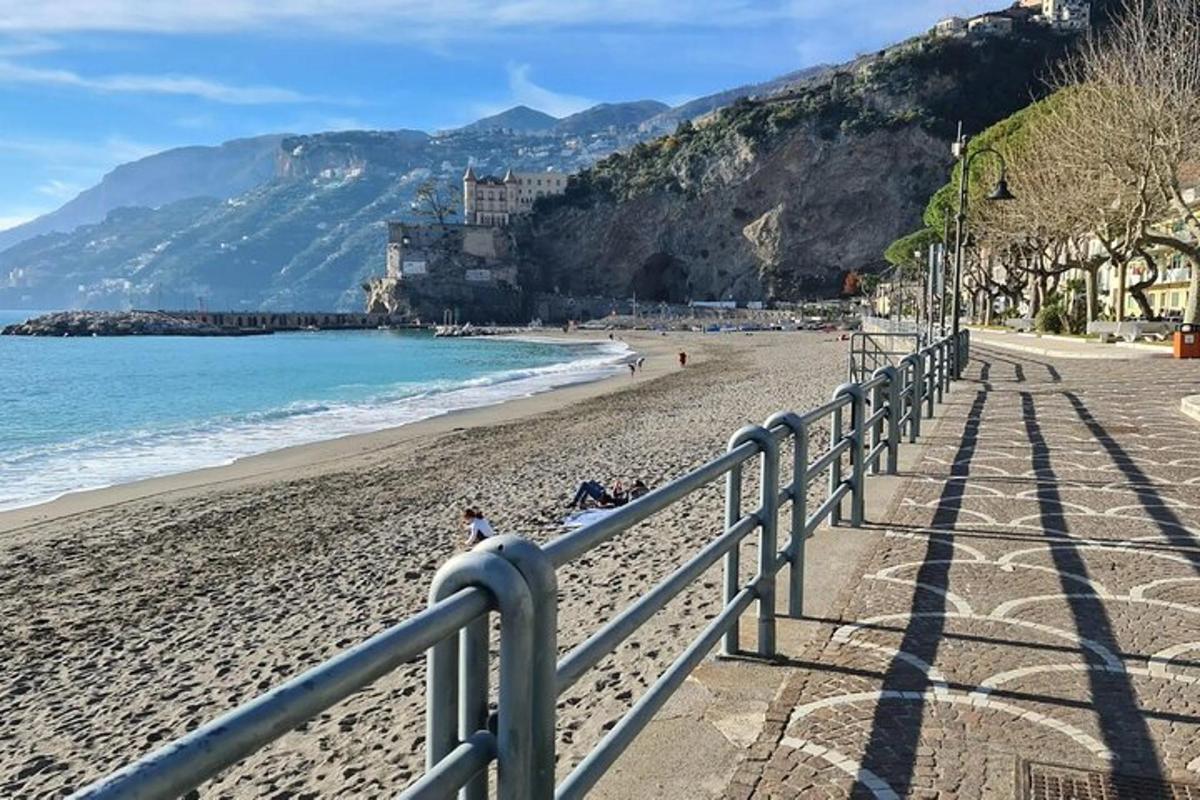 μια παραλία με φράχτη και τον ωκεανό