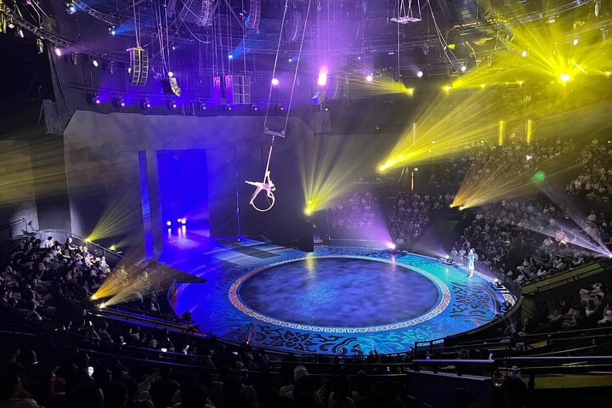 a view of a stage with a crowd
