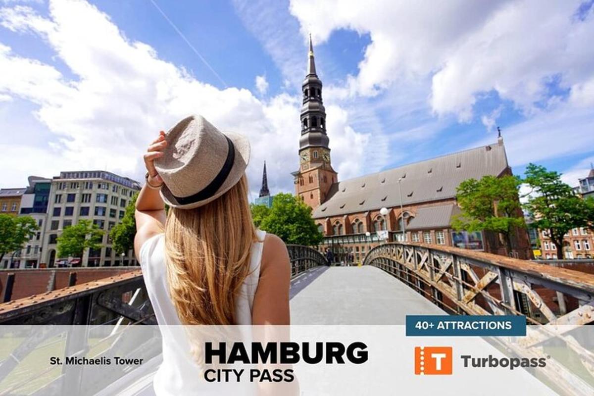 a woman in a hat looking at a city