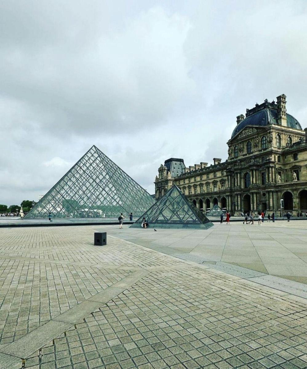 a view of the louvre and the louvre pyramid