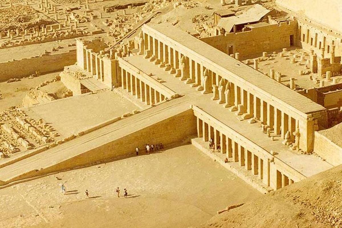 an aerial view of the ruins of the acropolis