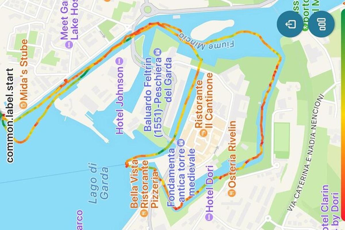 mapa města Dubrovníku se zakroužkovanými městy