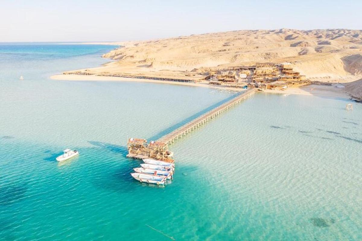 un grupo de barcos en el agua junto a un muelle