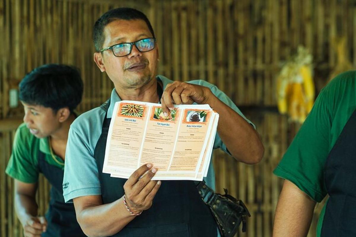 a man holding up a piece of paper