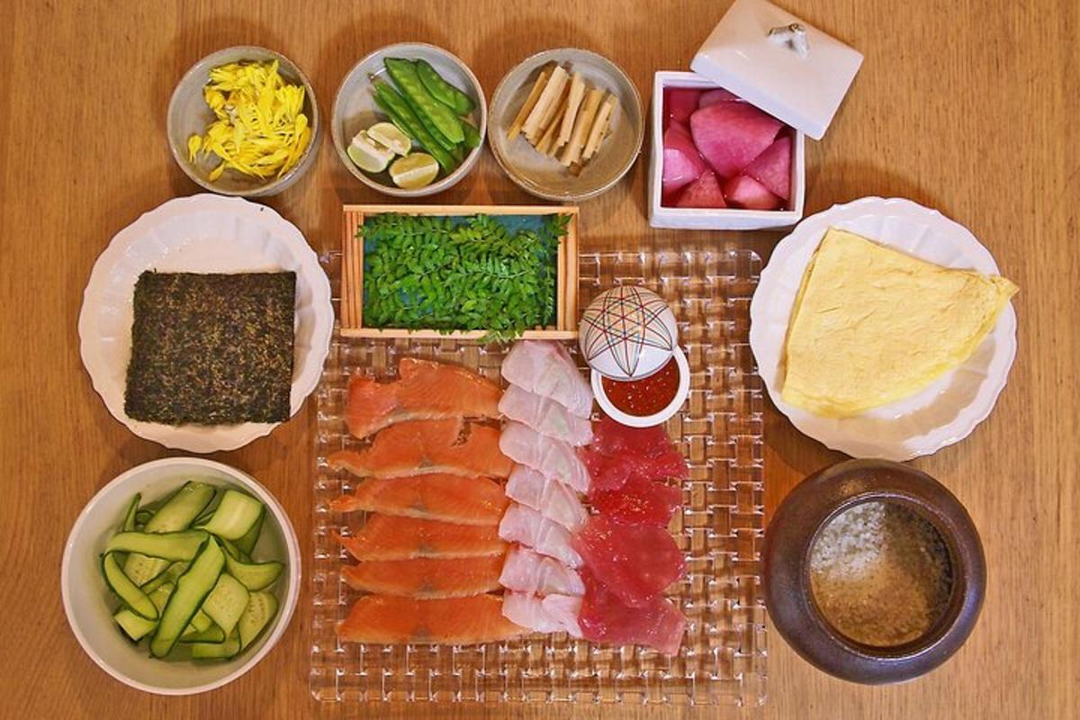 a table topped with bowls of different types of food