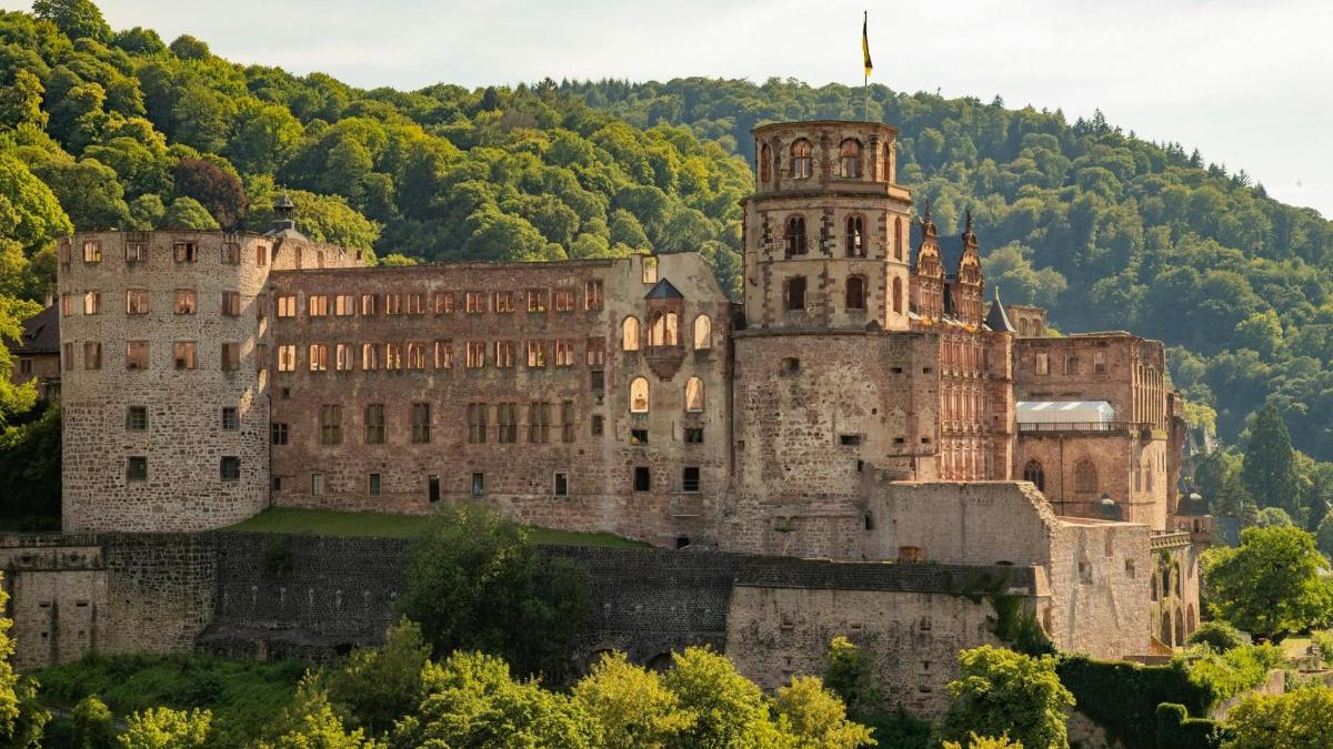 eine alte Burg auf einem Hügel