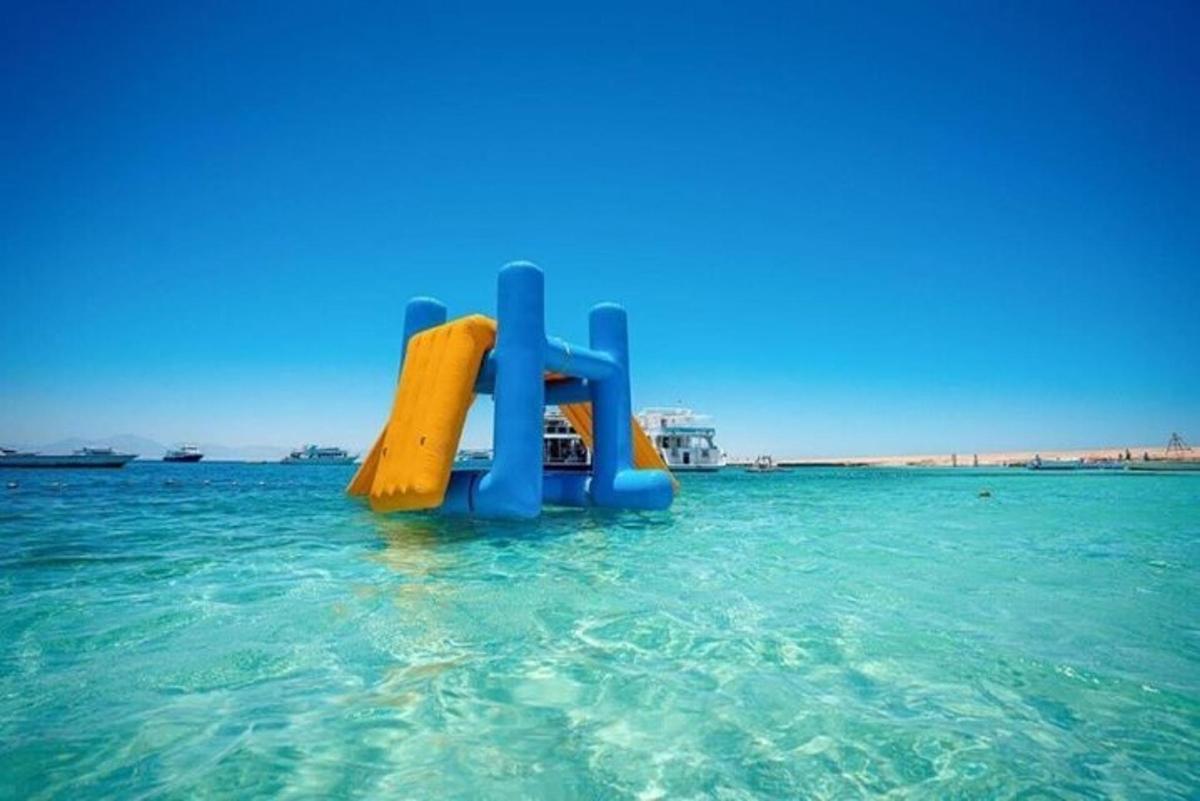 a slide in the middle of the water