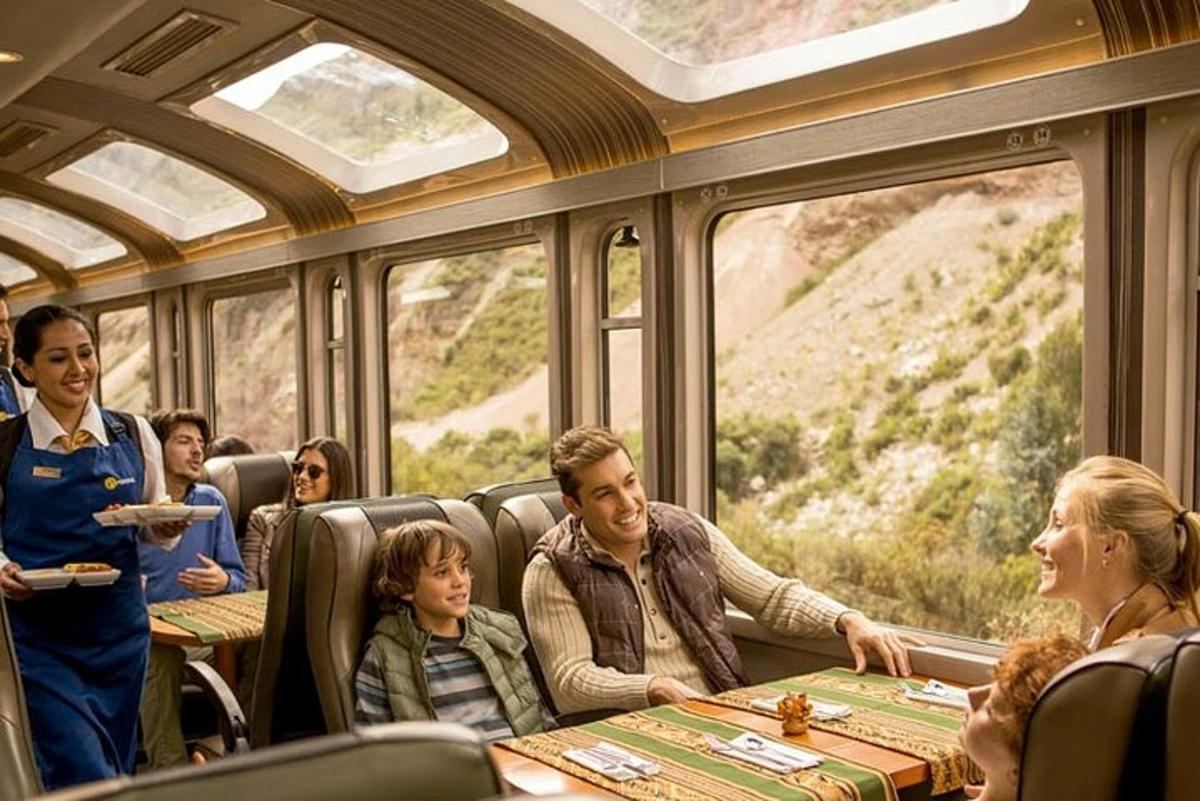 a group of people riding on a train