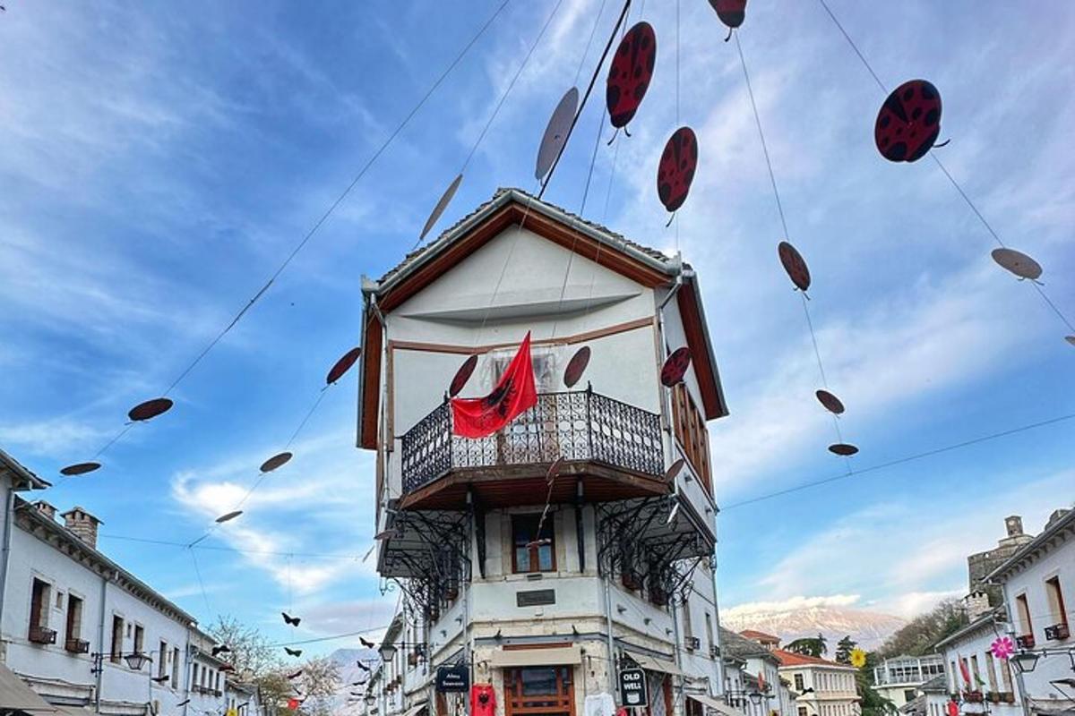 a building with a balcony on top of it