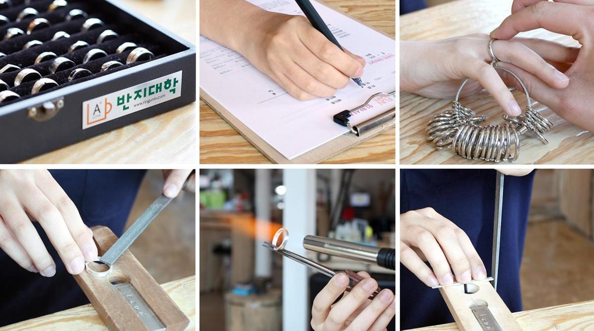 a collage of pictures of people cutting paper with scissors