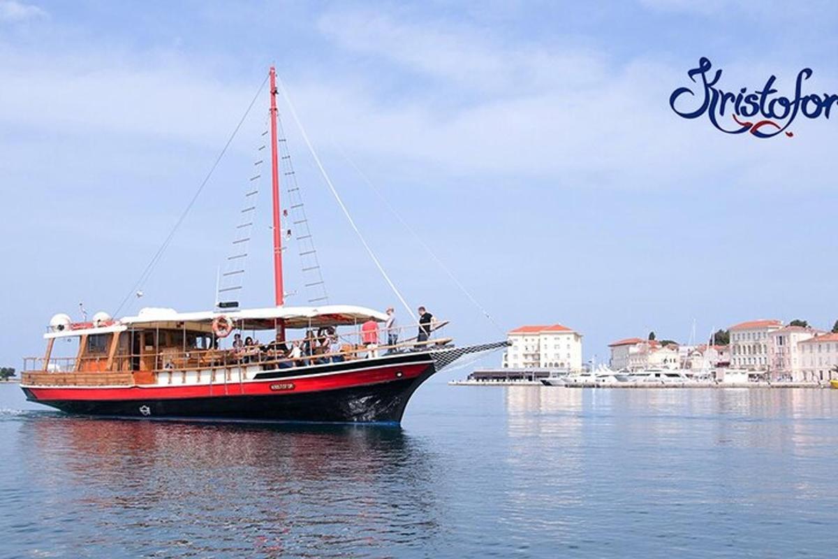 a boat in the water with people on it