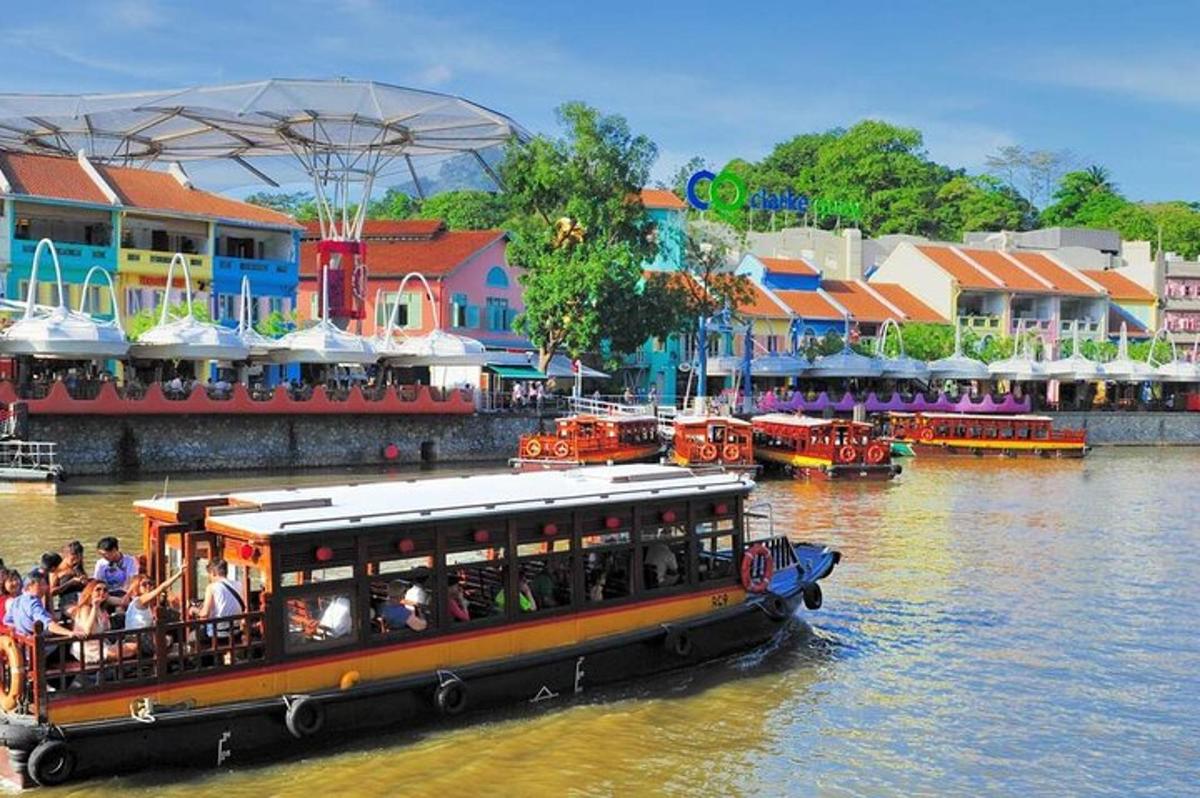 a boat in the water with people on it
