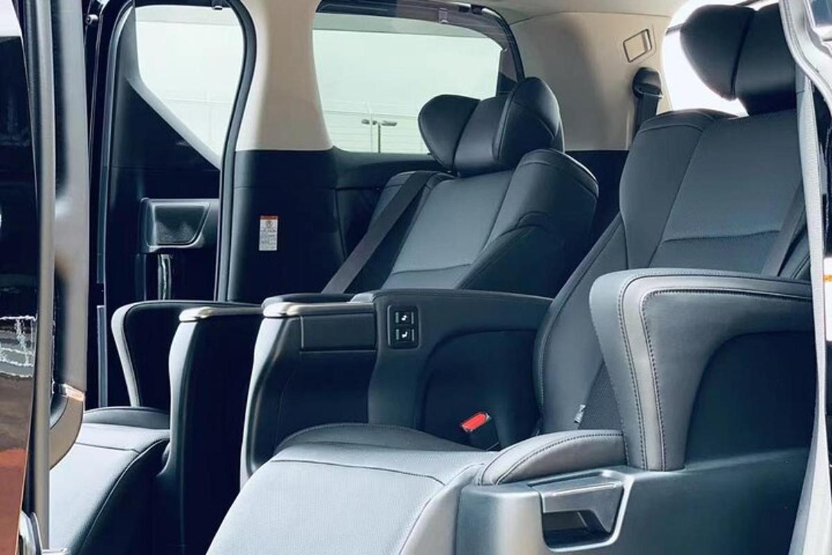 an empty seats in the back of a vehicle