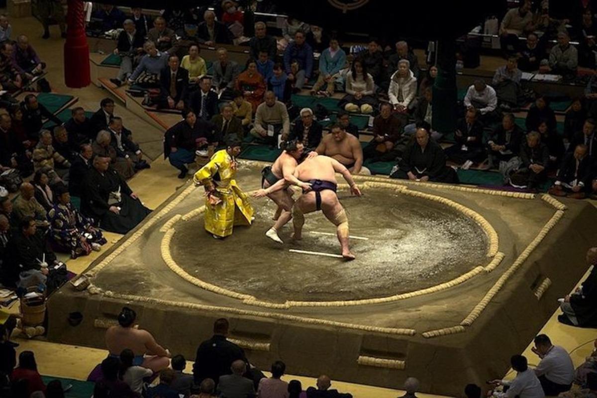 due lottatori sul ring in un incontro di wrestling