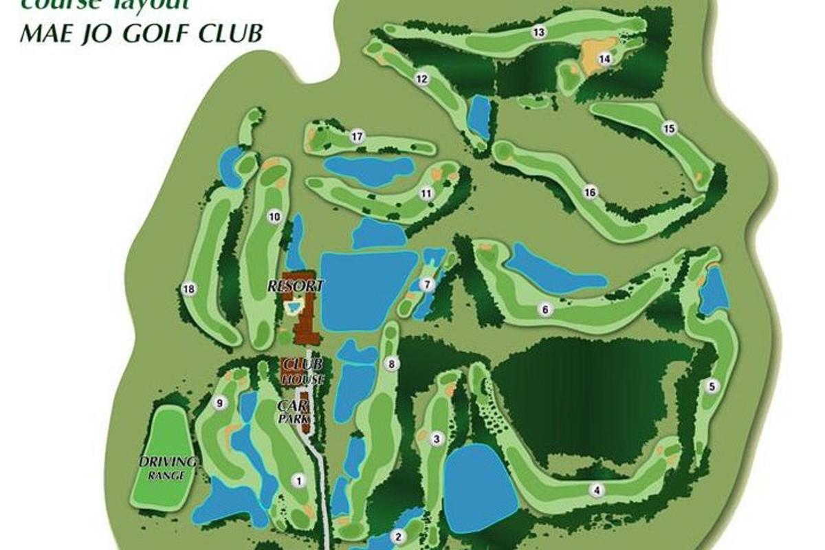 golfiväljaku kaart koos rajakaardiga IO golfiklubi