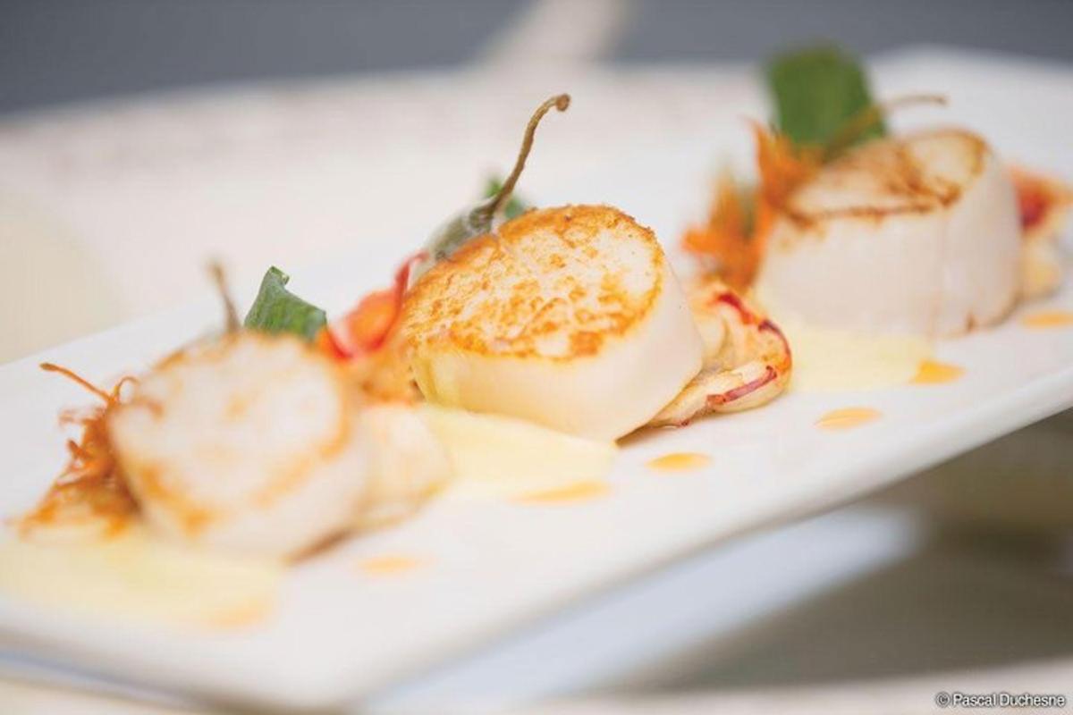 a plate of food on a white plate