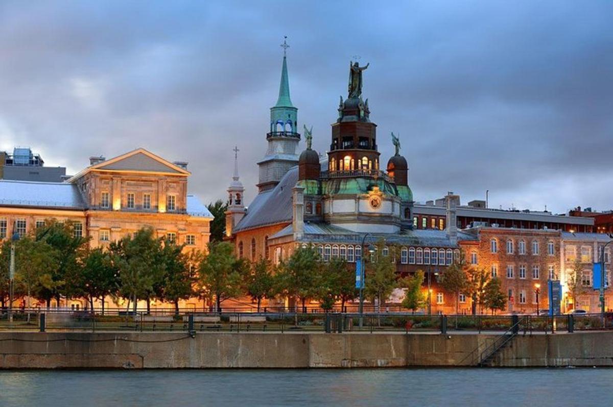 a large building with a statue in front of it
