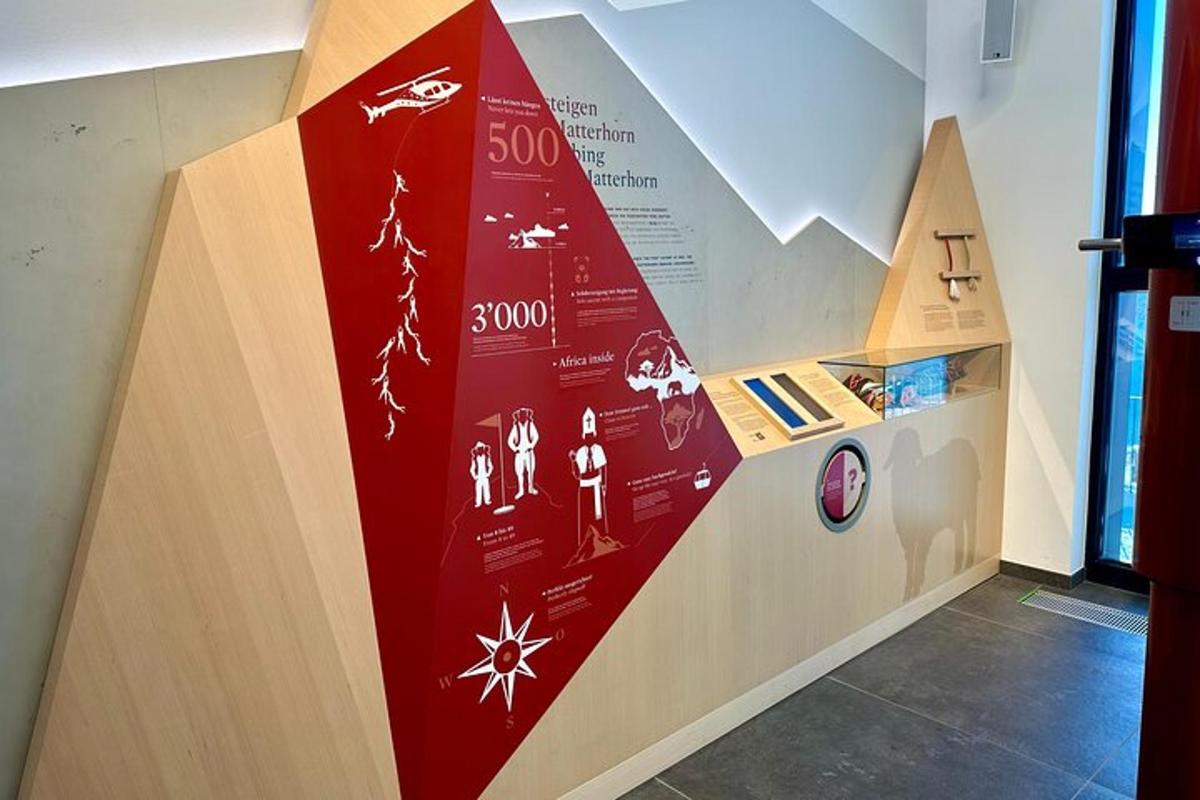 a wall with a sign on it in a room