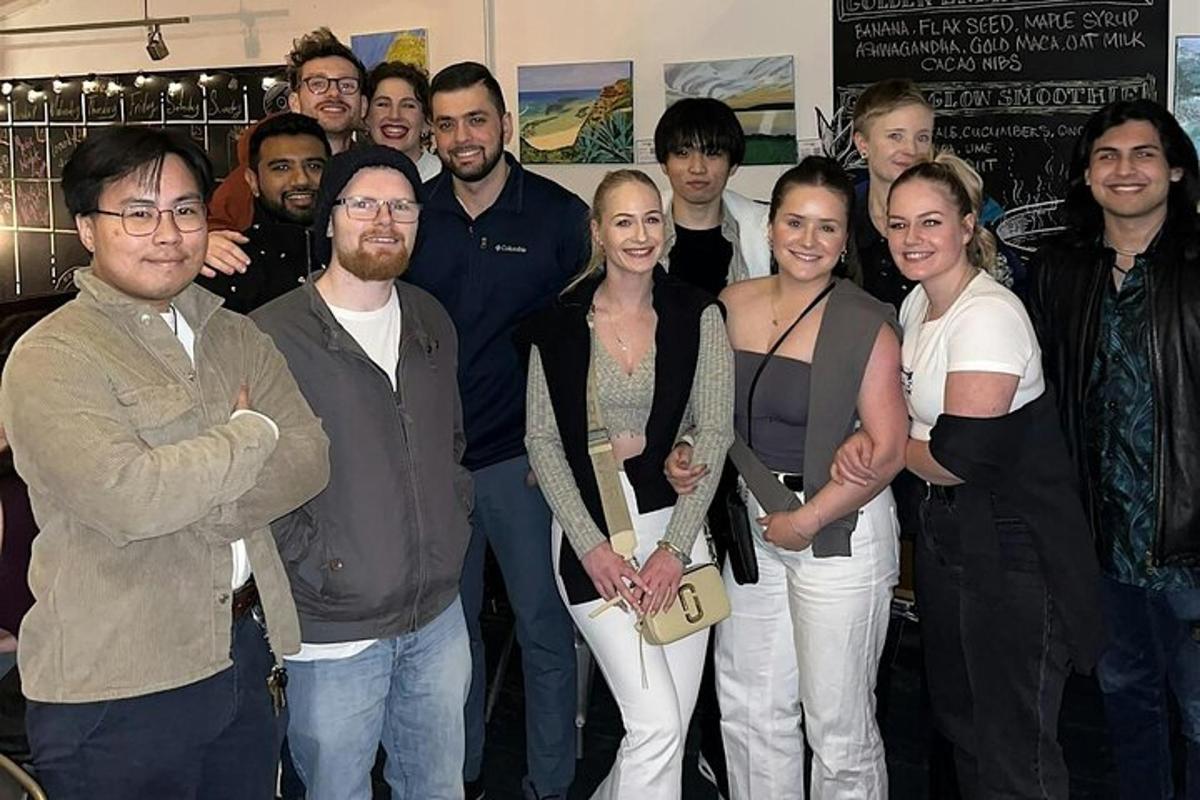 a group of people posing for a picture