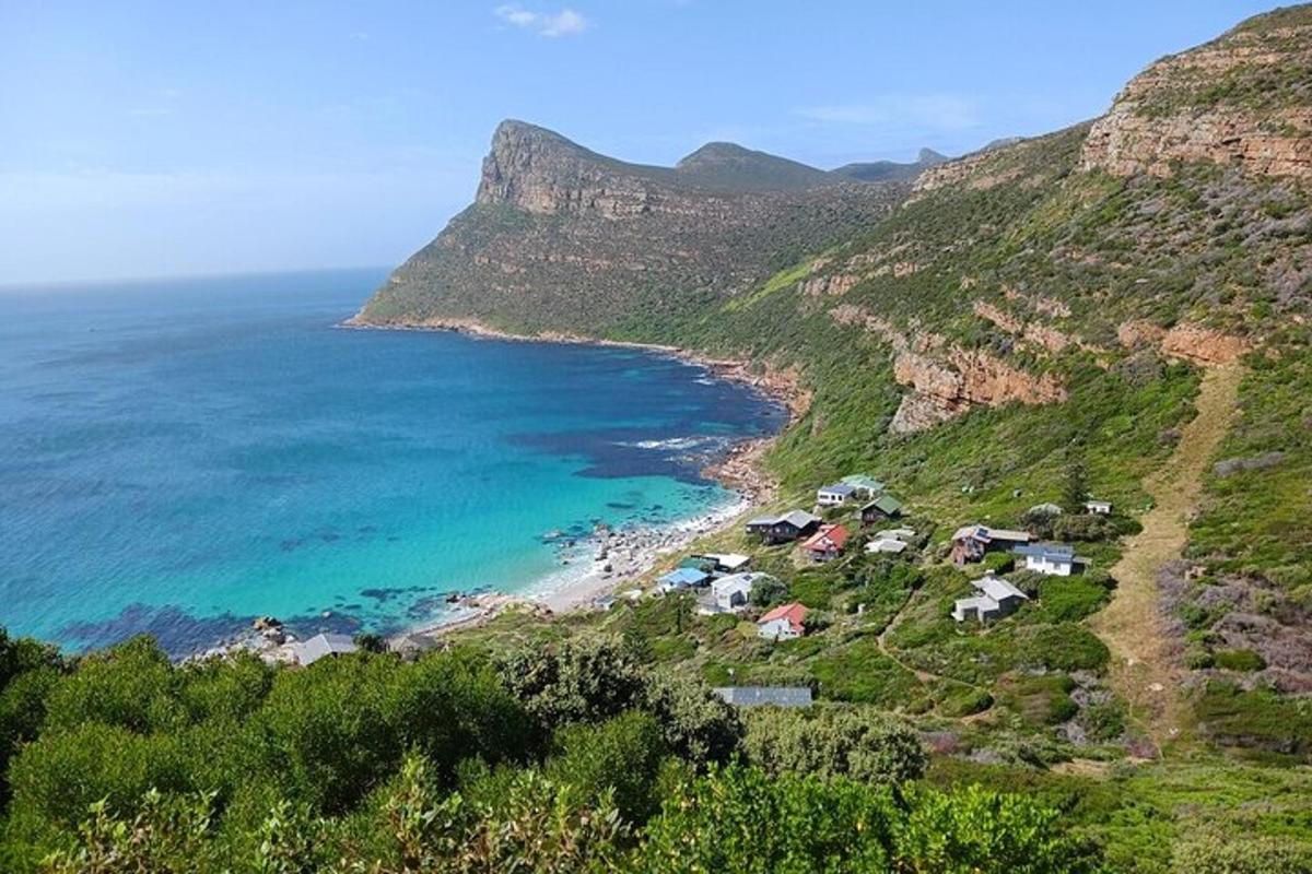 un grup de corturi pe un deal lângă ocean