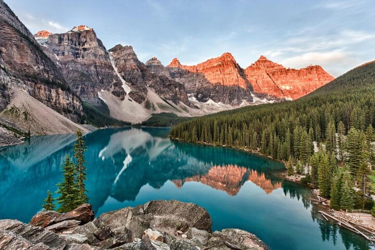 a lake in the middle of a mountain range