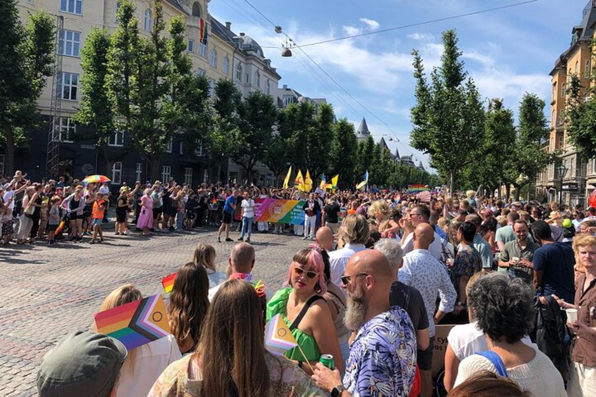 velký dav lidí jdoucích po ulici