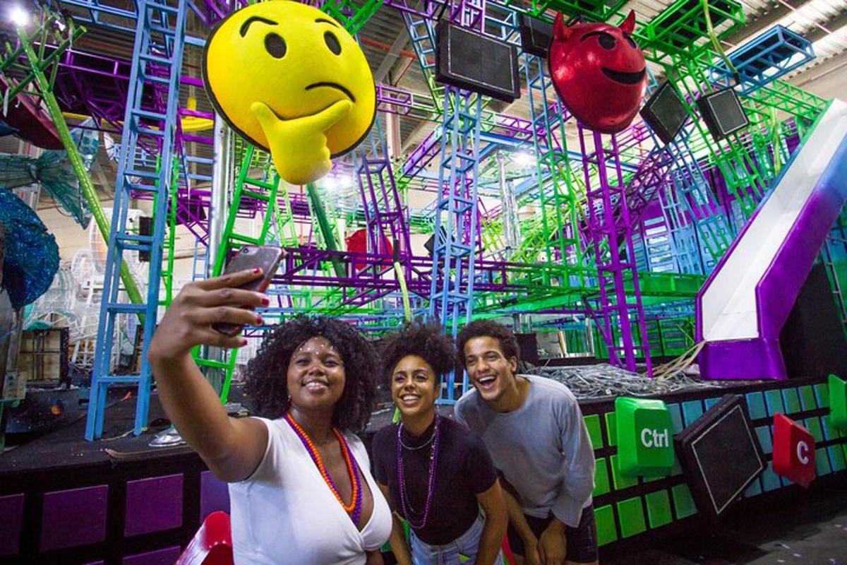 a group of people standing in front of a game room