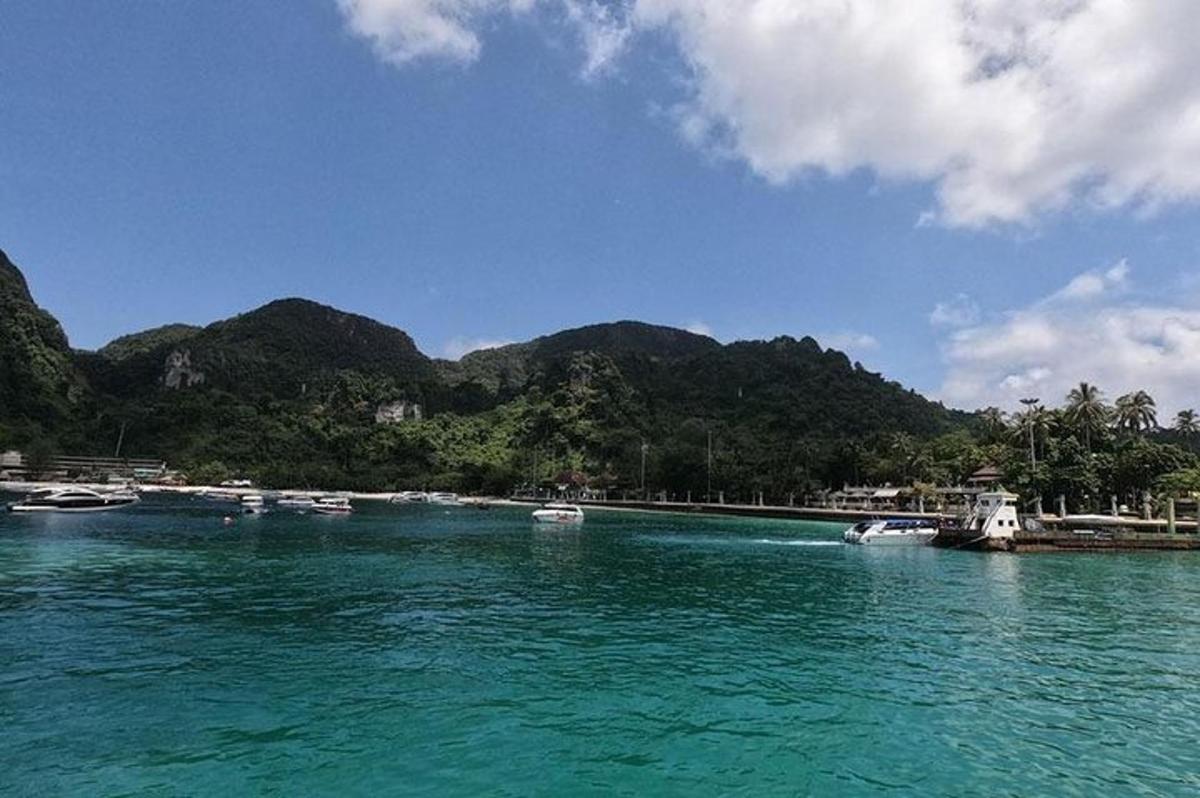 a large body of water with boats in it