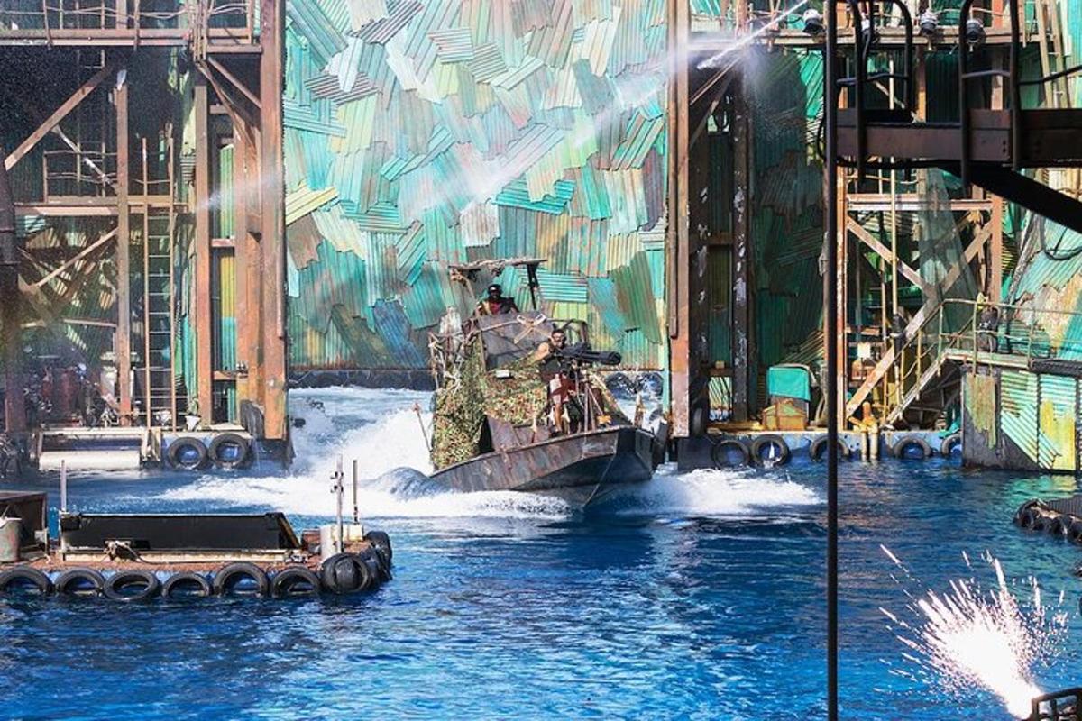 a large machine in the middle of the water